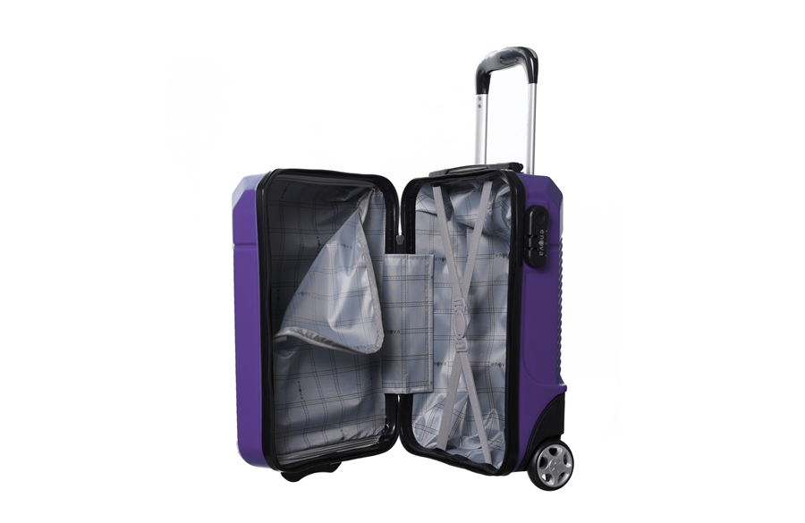 ABS putni kabinski kofer 40cm Capri purple Enova 524209 - pogled 4