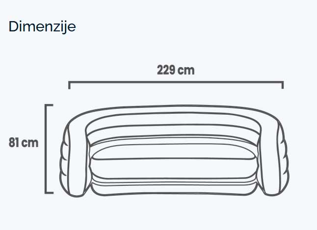 Intex Curve Sofa na naduvavanje – Elegantni kutak za sobu 66571 - pogled 4