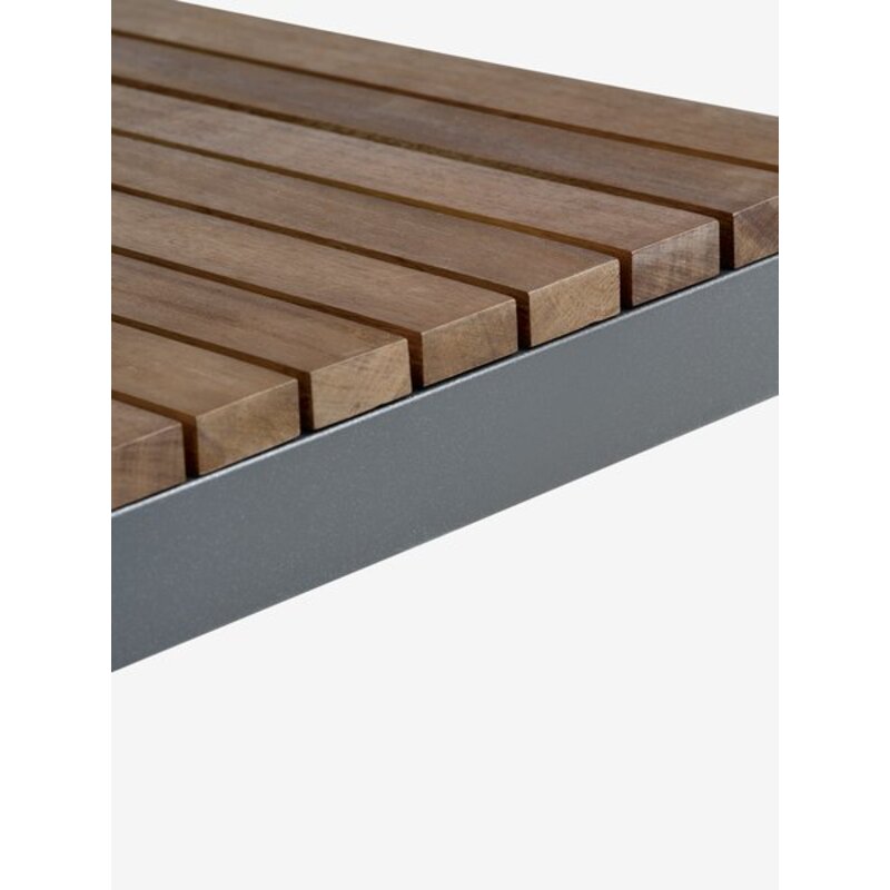 Lounge sto HOU Š75xD75 cm, aluminijum i tvrdo drvo - pogled 4