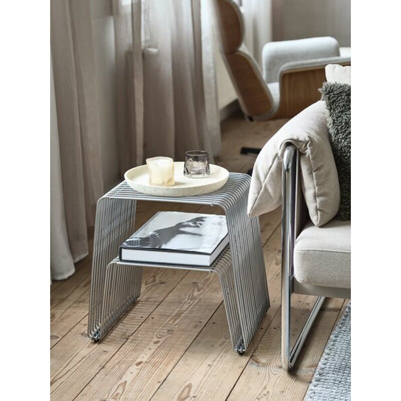 Stočić UDBY 36x46 cm sa policom, hrom - pogled 4