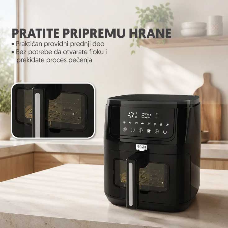 Friteza na vruć vazduh Air Fryer Prosto AF6516DP - pogled 4