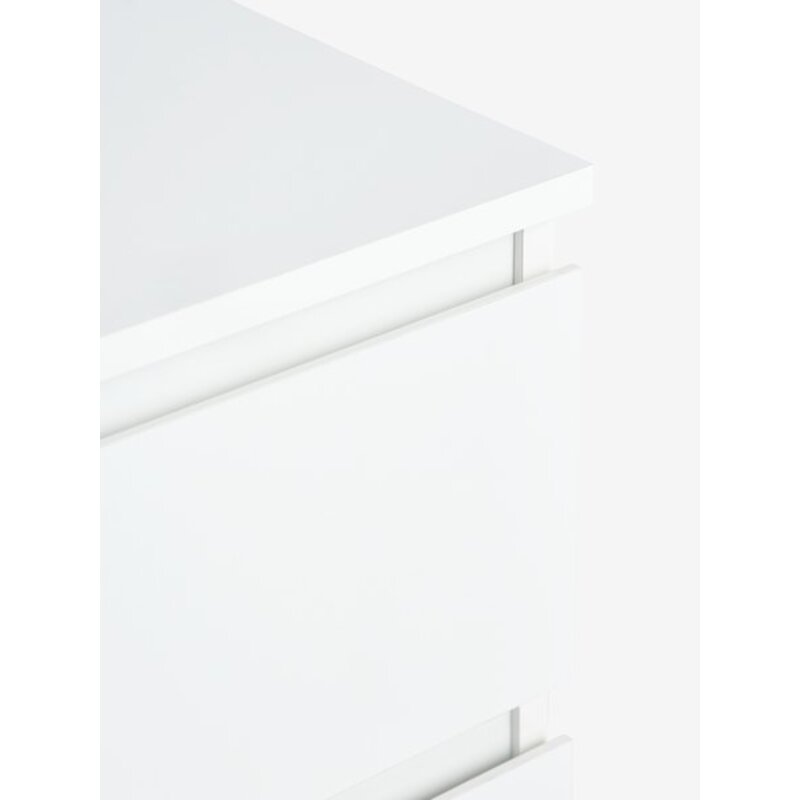 Komoda TANGE 3+3 fioke, bela, 153x72x40 cm - pogled 4