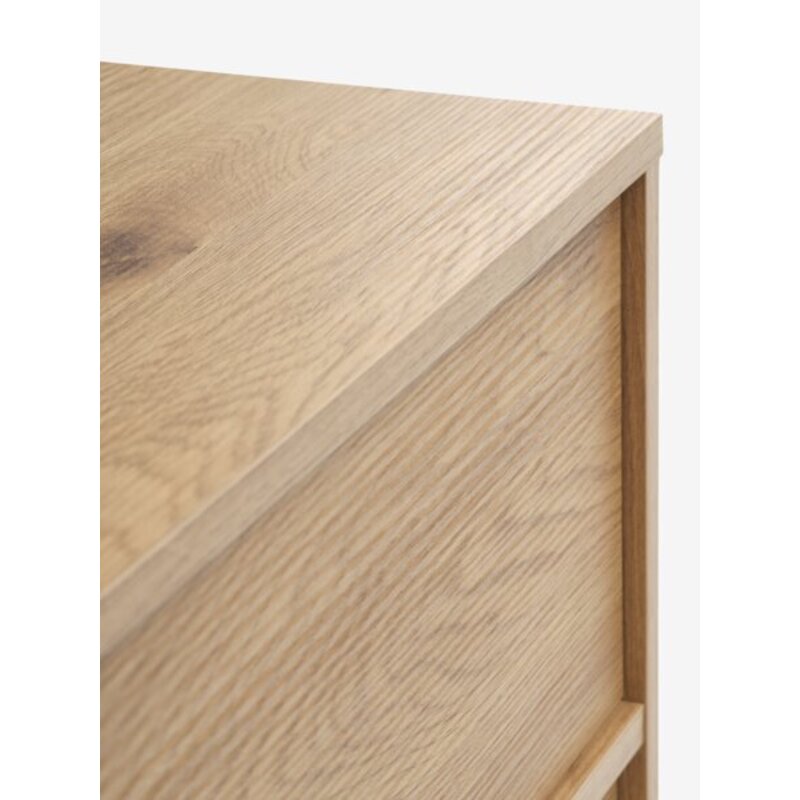 Komoda TRANUM, 4 fioke, topao hrast, 81x102x45 cm - pogled 4