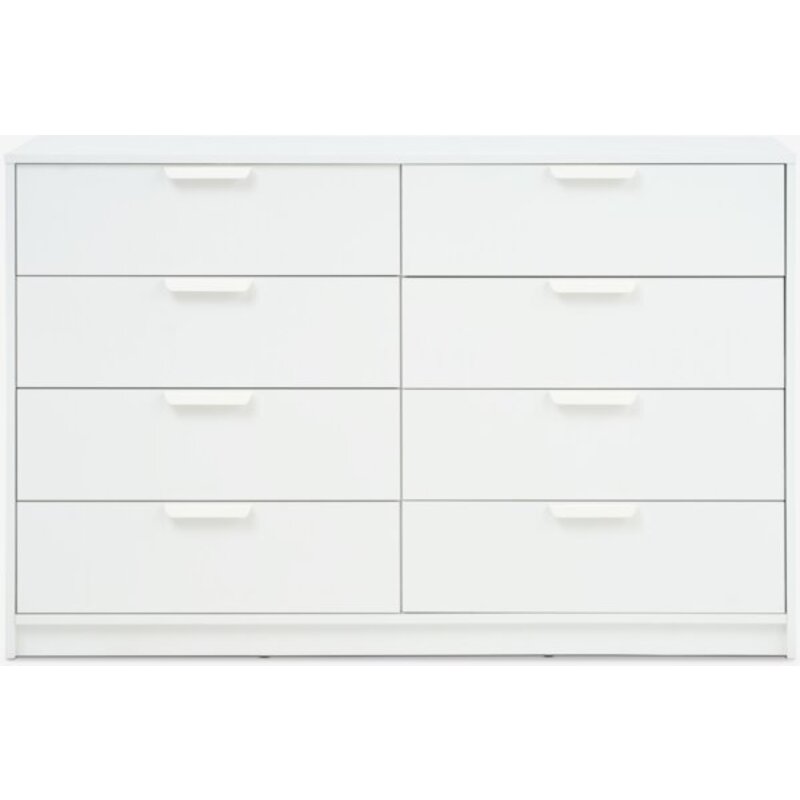 Komoda JENSLEV 4+4 fioke, bela, 139x89x36 cm - pogled 4