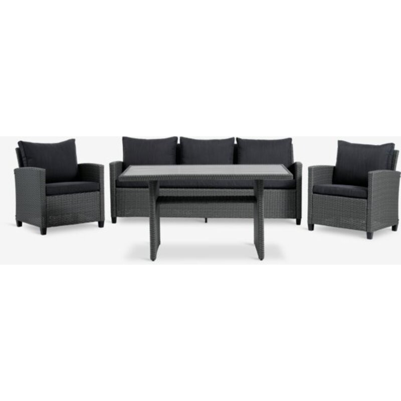 Lounge baštenska garnitura THISE 5os. siva - pogled 4