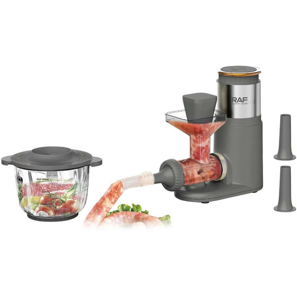 Kuhinjska seckalica sa dodatkom za pravljenje kobasica 3L 300W RAF R-32900 - pogled 4
