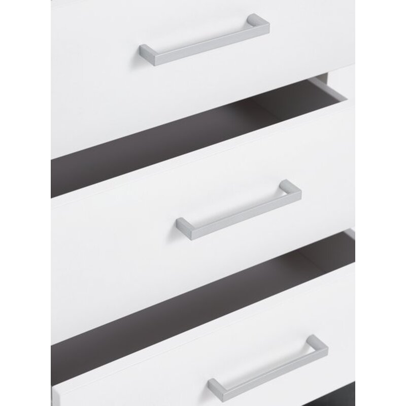 Ormar FANDRUP 97x176 cm, 2 vrata, 3 fioke, bela - pogled 4