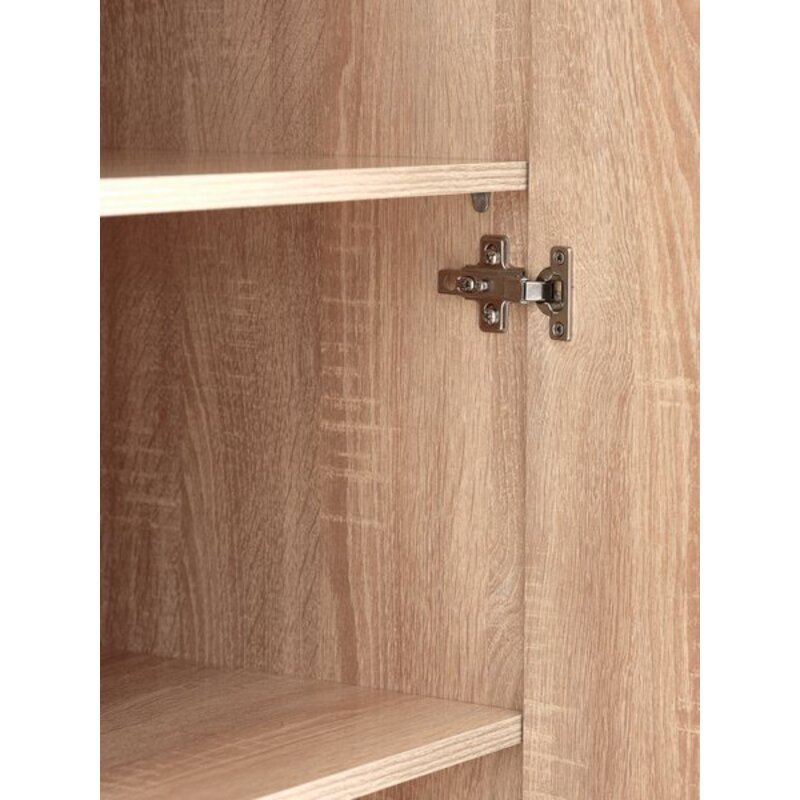 Ormar FANDRUP 97x176 cm, 2 vrata, 3 fioke, svetao hrast - pogled 4