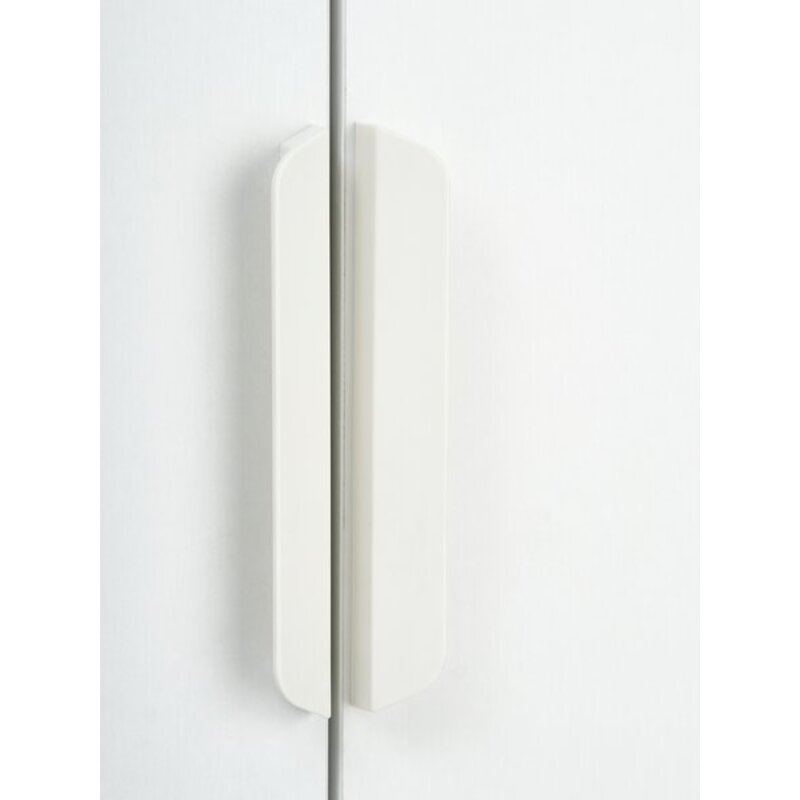 Ormar JENSLEV 96x176, 2 vrata, 3 fioke, bela - pogled 4