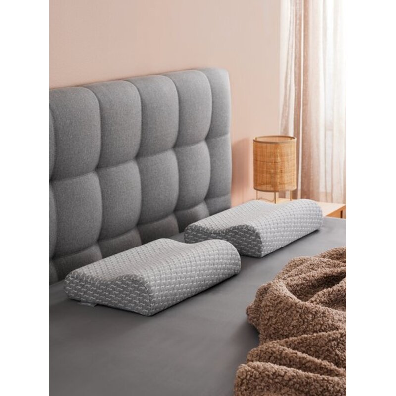 Ergonomski jastuk od memorijske pene 30x50x10/7 Wellpur Queen Grey - pogled 4