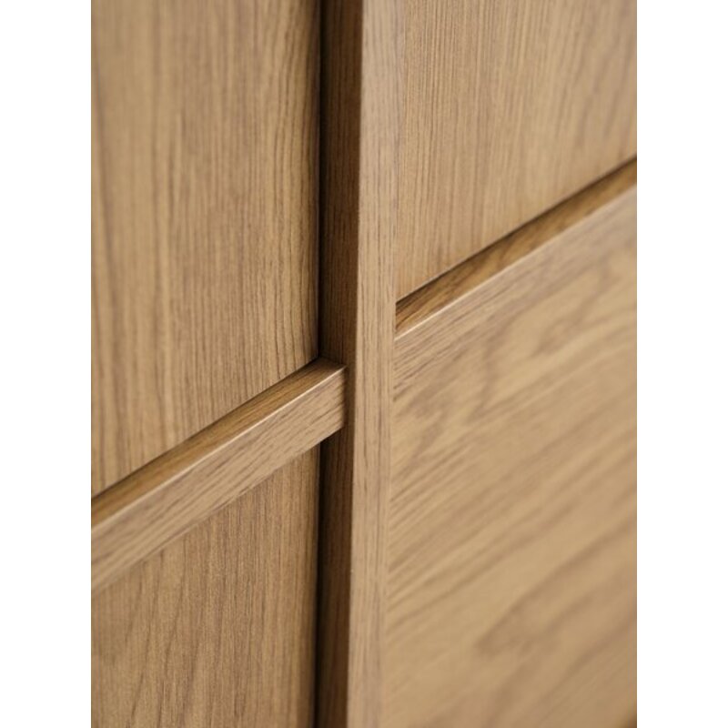 Ormar TRANUM 180x214 cm, 5 vrata i 3 fioke, topao hrast - pogled 4