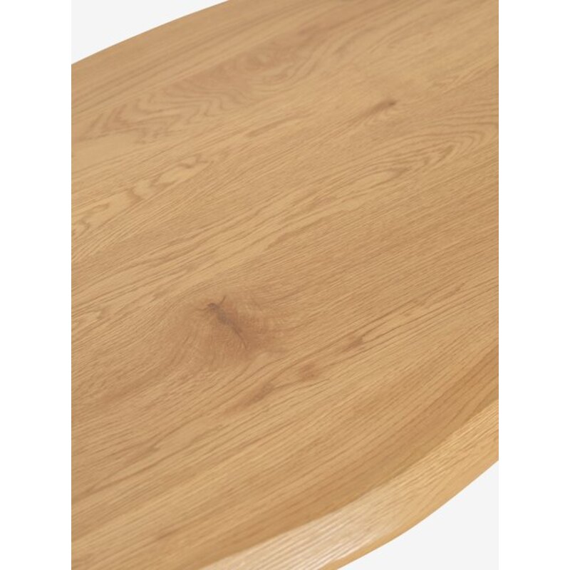 Stočić HALSKOV 70x120 cm, natur hrast/crna - pogled 4