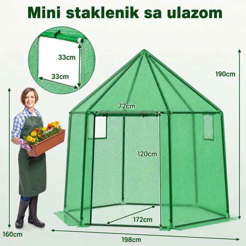Venturo Green Plastenik Kupola 198x172x190cm - pogled 4