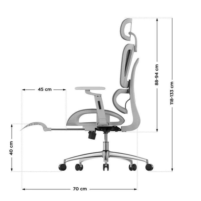 Mark Adler Expert 7.9 Siva ergonomska kancelarijska stolica - pogled 4