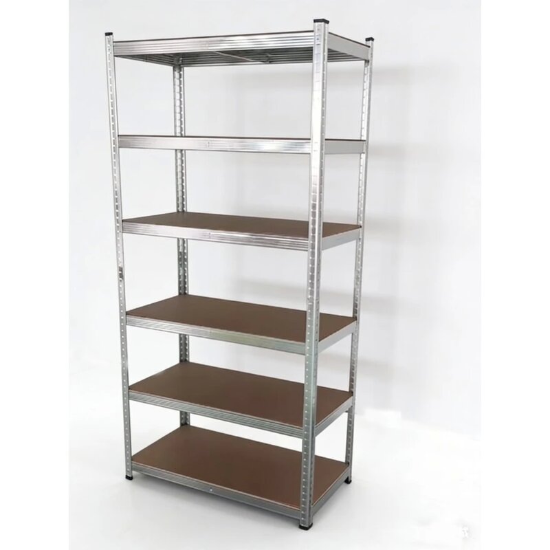 SuperHome Metalna Montažna Polica 200x100x50cm, 6 Polica, Nosivost 1050kg - pogled 4