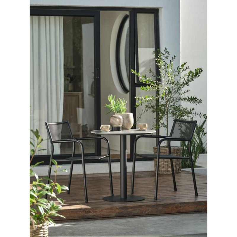 Baštenski bistro stočić VAMDRUP Ø70 cm, tamno siva - pogled 4