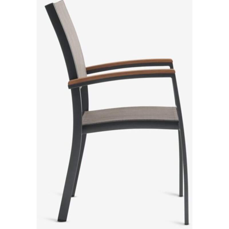 LARVIK baštenski sto Ø120 cm + 4 SIRDAL baštenske stolice, siva - pogled 4