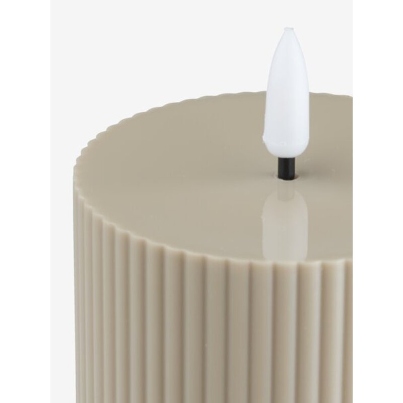 LED sveća 8xV13cm bež - pogled 4
