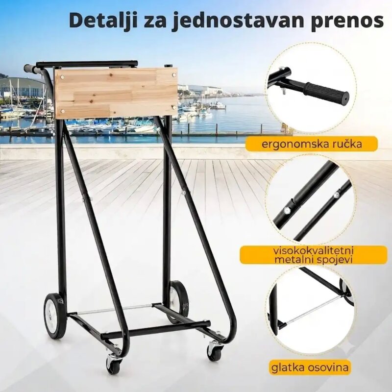 Veltor transportna kolica za vanbrodski motor, nosivost 150 kg - pogled 4