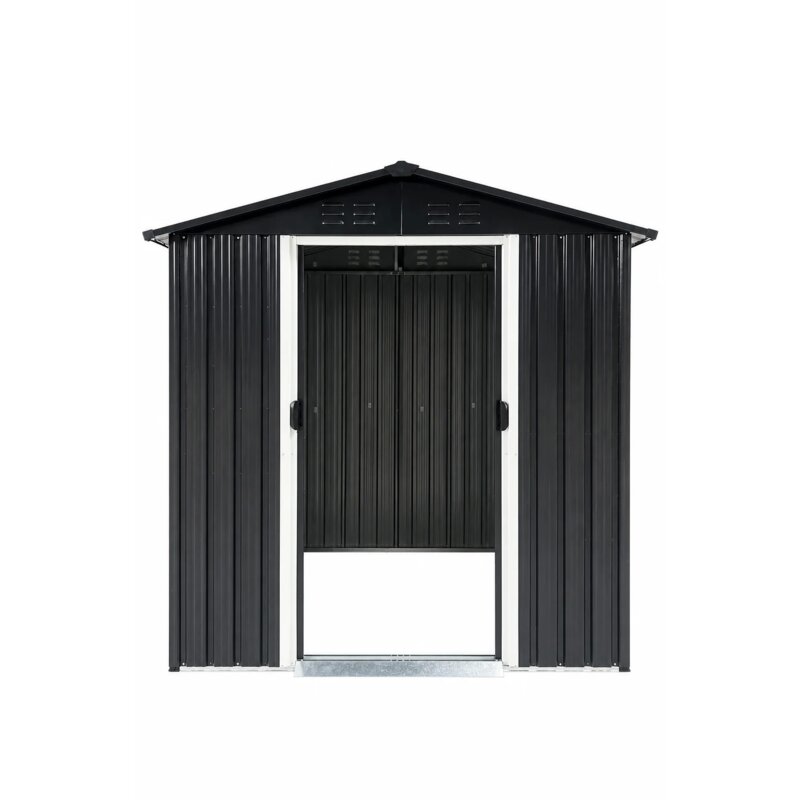 Metalna baštenska kućica SuperGarden INDIANA 180x180x204 cm, antracit - pogled 4