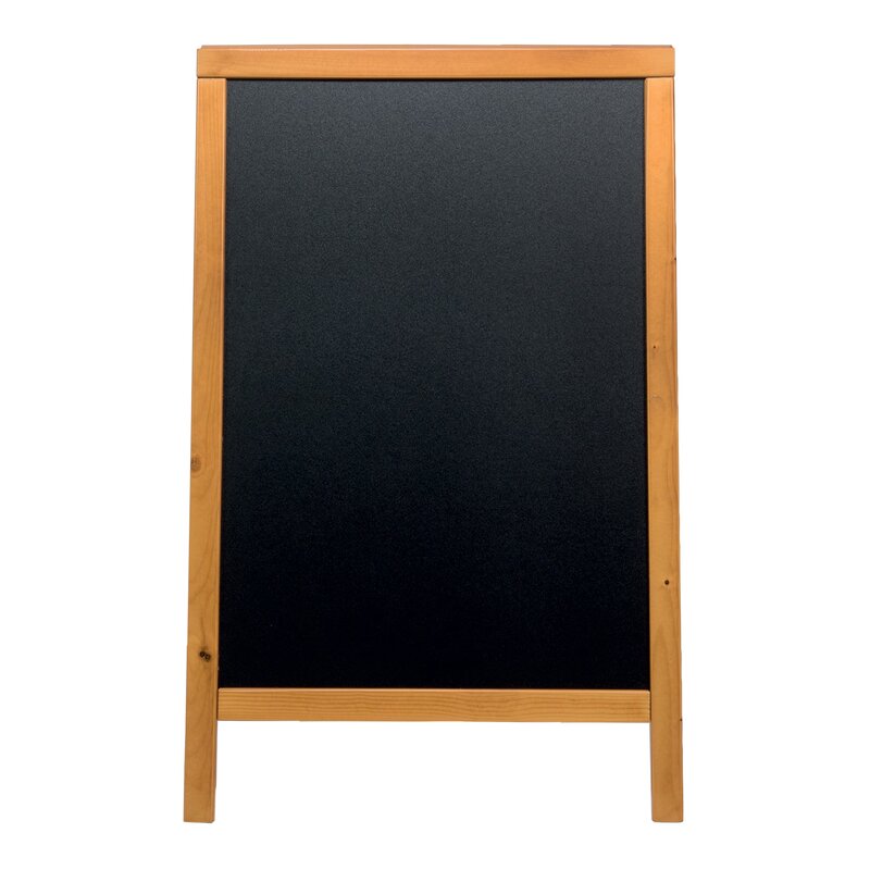 Trotoarska tabla za meni Crna A-tabla za trotoar 85 x 56 x 47 cm, tikovina - pogled 4