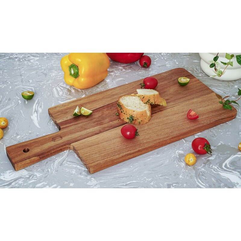 Pro pravougaona daska za posluživanje od bagremovog drveta sa drškom (21 x 45 x 1,5 cm) M-Pro - pogled 4
