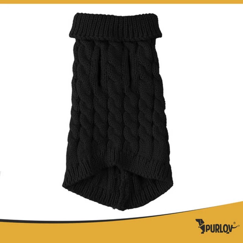 Džemper za pse Crni 36 x 18cm L Purlov - pogled 4