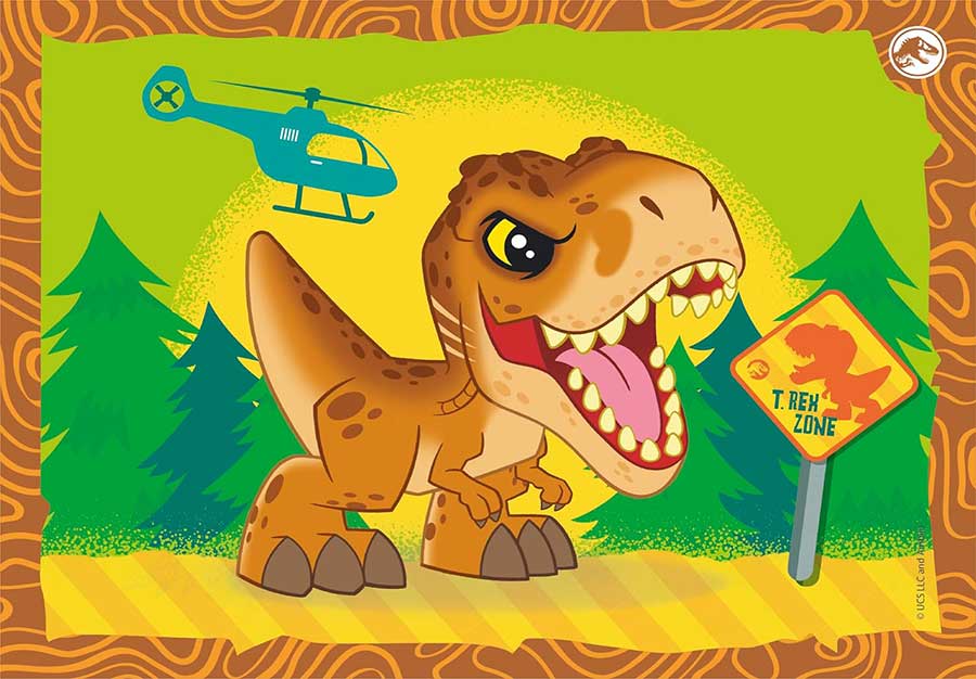 Puzzle slagalice 4u1 Jurassic World Clementoni 21520 - pogled 4