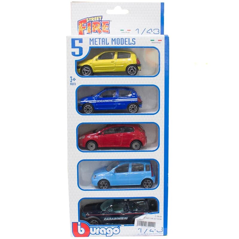 Burago Street Fire Set 5 Metalnih Automobila 1:43 - pogled 4