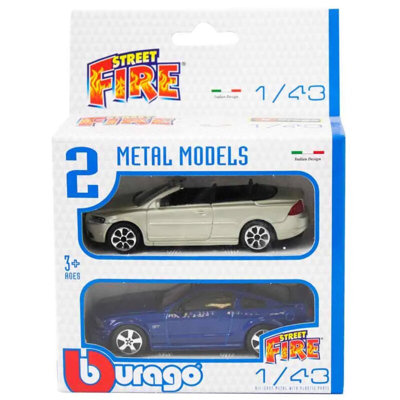 Burago Street Fire Set Autića 2/1 – Metalni Modeli 1:43 - pogled 4