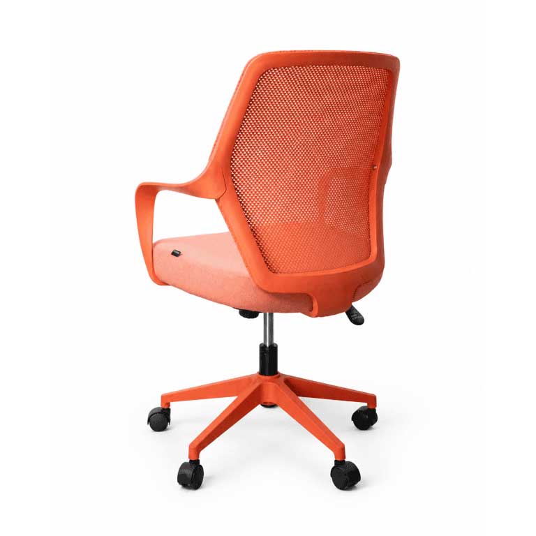 Kancelarijska stolica Nixa koral crvena sa ergonomskim naslonom - pogled 4