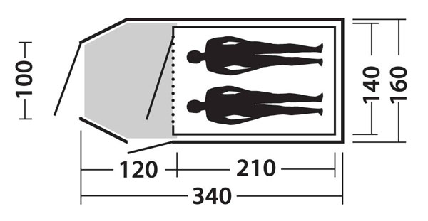 Easy Camp Explorer Eclipse 200 šator za dve osobe 120042 - pogled 4