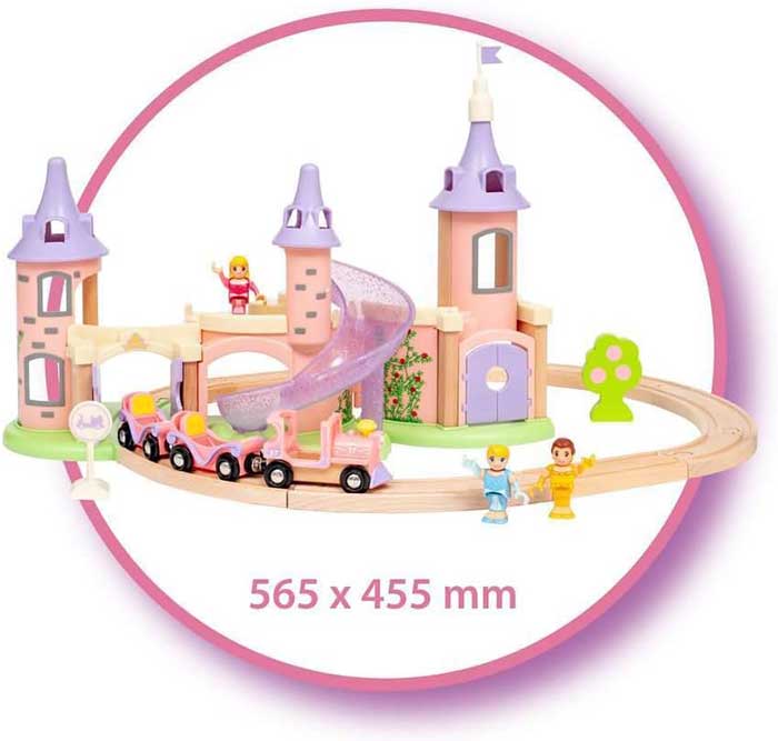 BRIO Disney Princess Zamak sa prugom i figuricama princeza 33312 - pogled 4