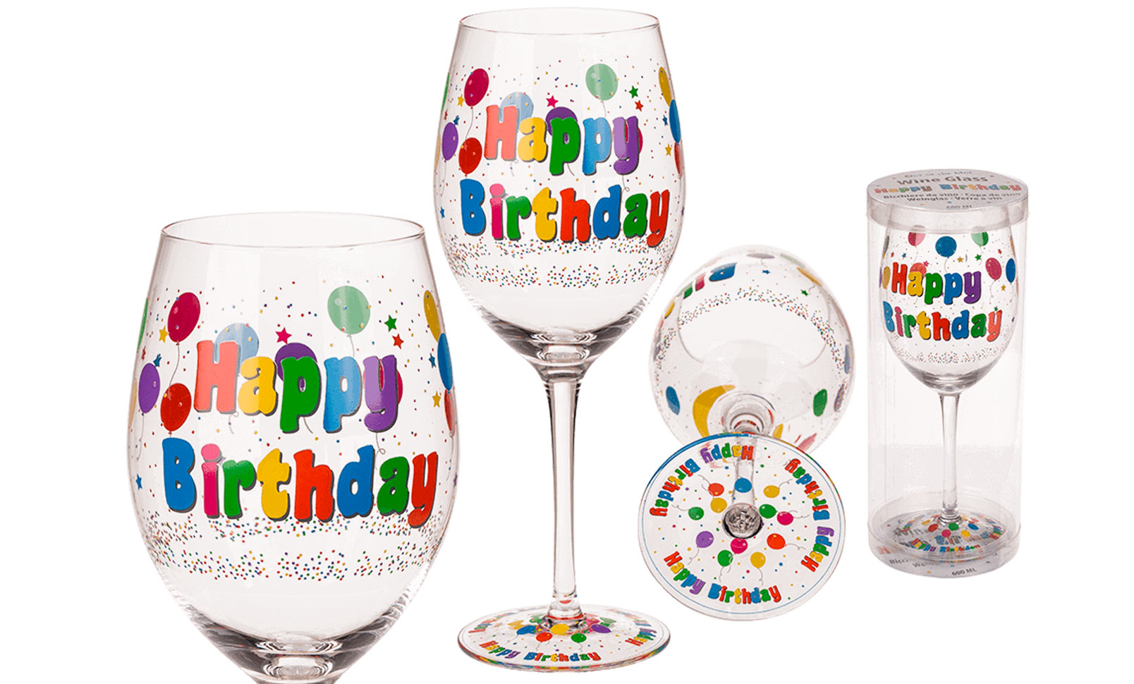 Vinska čaša za rođendan Happy Birthday - pogled 4