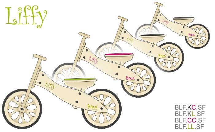 Bika Liffy Drveni Bicikl - zeleni - pogled 4