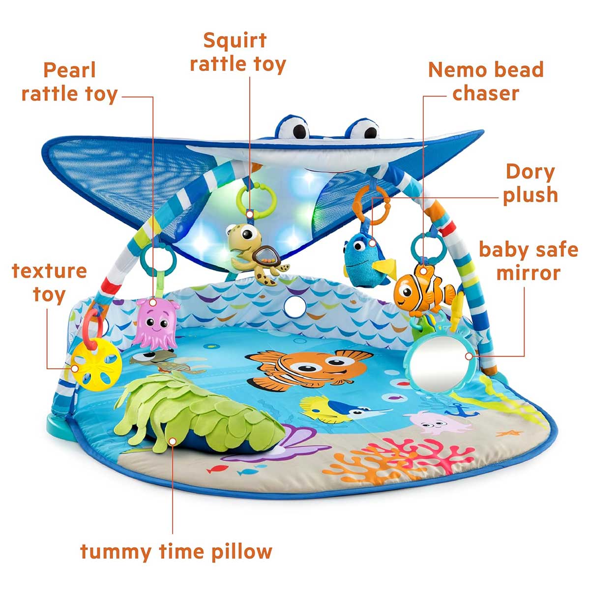 Disney Baby Finding Nemo Mr. Ray Aktiviti gimnastika za bebe 11095 - pogled 4