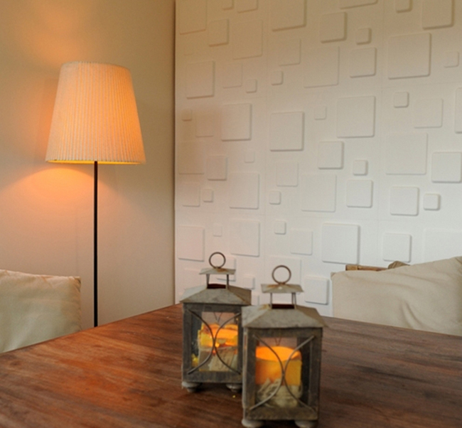 Dekorativni zidni 3D panel Squares 12 x 0.5 x 0.5 m - pogled 4