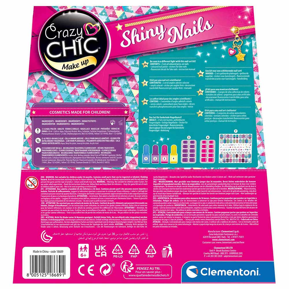 Clementoni Crazy Chic Set za nokte Glow in the dark CL18689 - pogled 4