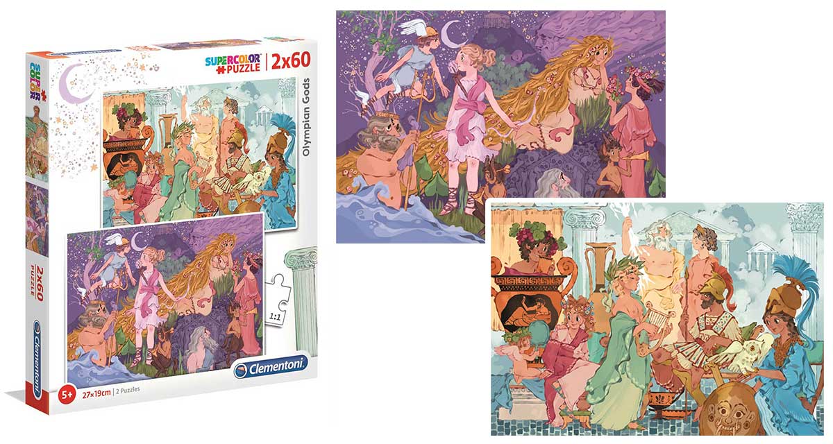 CLEMENTONI Dečija slagalica Olimpijski bogovi 2x60 delova - pogled 4