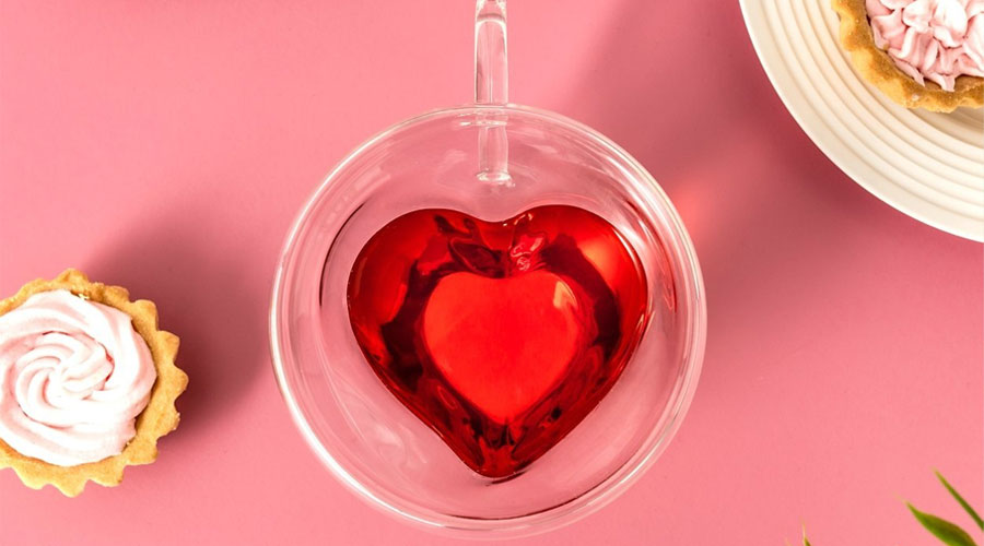 Staklena šolja Srce 180ml - pogled 4