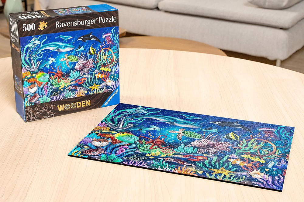 Drvene puzzle slagalica 500 delova za decu i odrasle Ispod mora Ravensburger 17515 - pogled 4