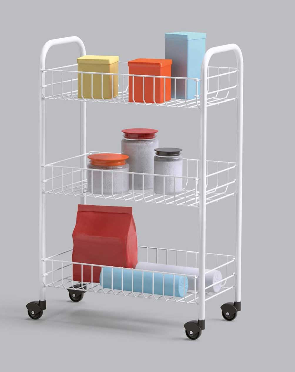 Polica Siena - Višenamenska Sa Točkićima Metaltex 34.06.33 - pogled 4