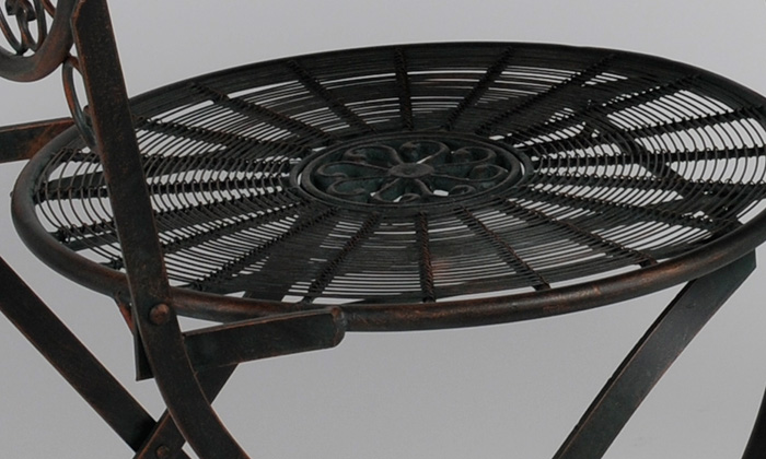 Garnitura Od Kovanog Gvožđa sa Mozaik Stolom Orient 2 - 2 Stolice + Sto - pogled 4