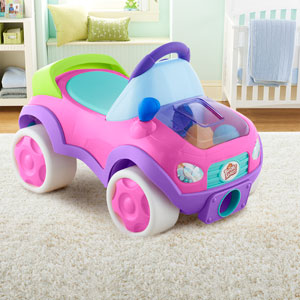 Bright Starts Guralica Auto sa lopticama pink - pogled 4