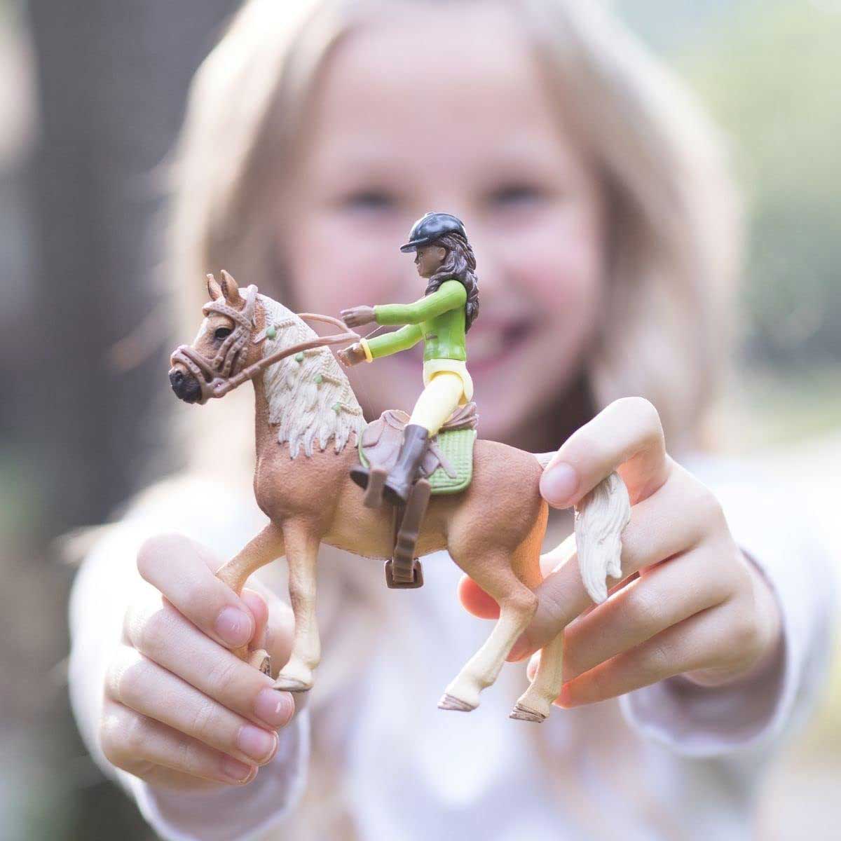 Schleich® Horse Club figure Konj sa jahačem - Sarah and Mystery 42542 - pogled 4