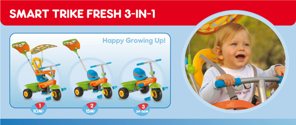 Smart Trike Dečji tricikl 3u1 Fresh P 1460202 - pogled 4