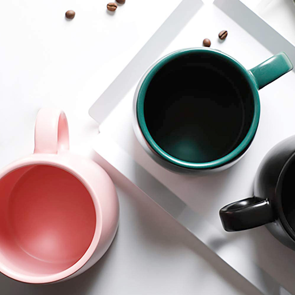 Velika šolja sa kašičicom Tamno Zelena 430 ml - pogled 4