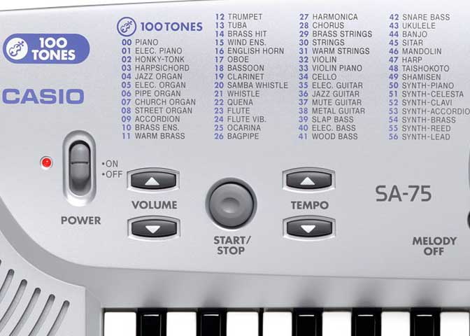 Casio SA-75 - dečija klavijatura sa mikrofonom - pogled 4