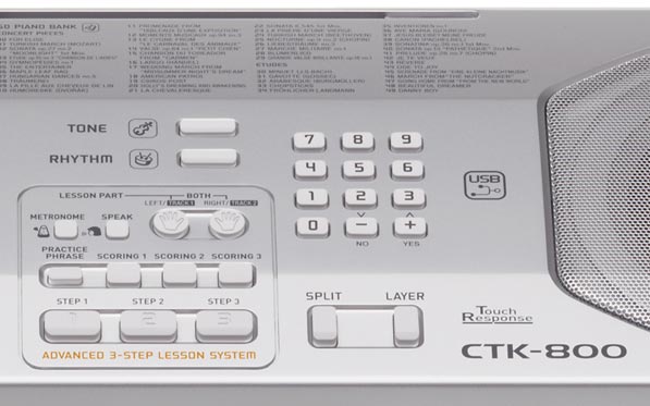 Casio CTK 800 - klavijatura - pogled 4