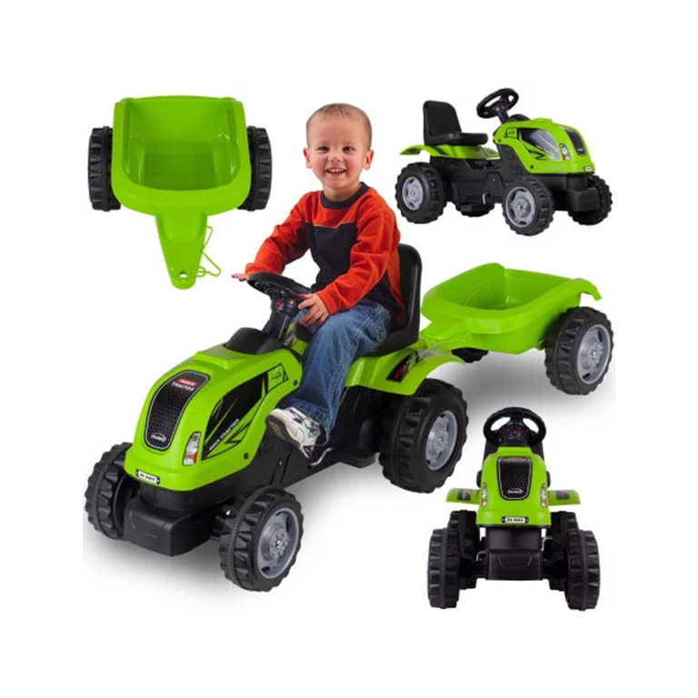 Dečiji traktor na pedale MMX Zeleni - pogled 4